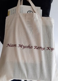 Baumwolltasche mit Motiv Villa Sachsen oder Motiv Nam-Myoho-Renge-Kyo