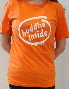Bio-Baumwoll T-Shirts "Buddha Inside" in Orange